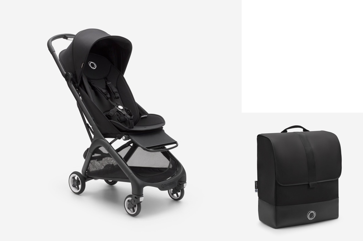 Silla de Paseo BUTTERFLY Midnight Black + Bolsa de Transporte BUGABOO